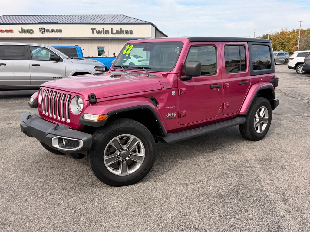Used 2022 Jeep Wrangler Unlimited Sahara Wagon; Open Body