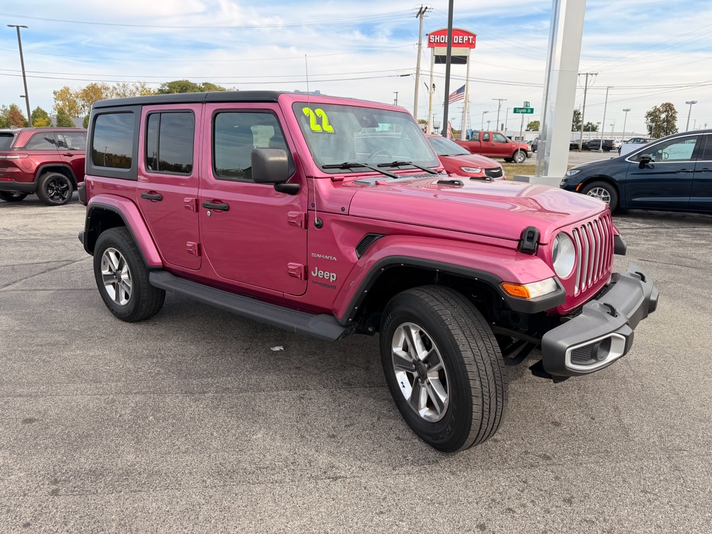 Used 2022 Jeep Wrangler Unlimited Sahara Wagon; Open Body