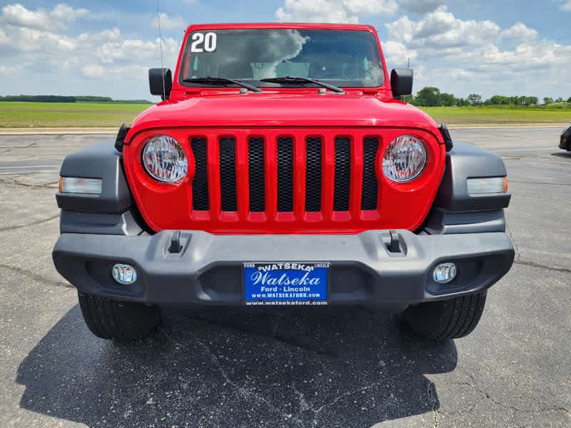 Used 2020 Jeep Wrangler Sport S with VIN 1C4GJXANXLW194679 for sale in Watseka, IL