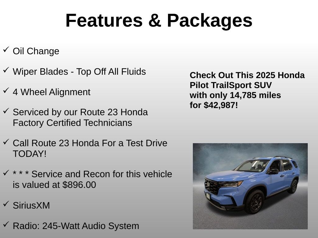 Used 2025 Honda Pilot TrailSport SUV