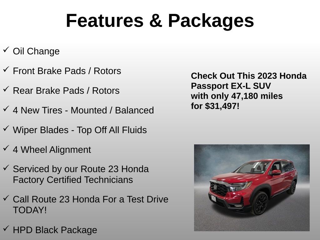 Used 2023 Honda Passport EX-L SUV