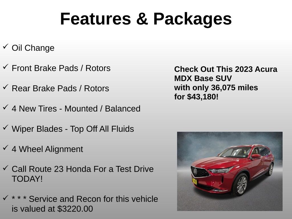 Used 2023 Acura MDX SH-AWD Advance Package SUV