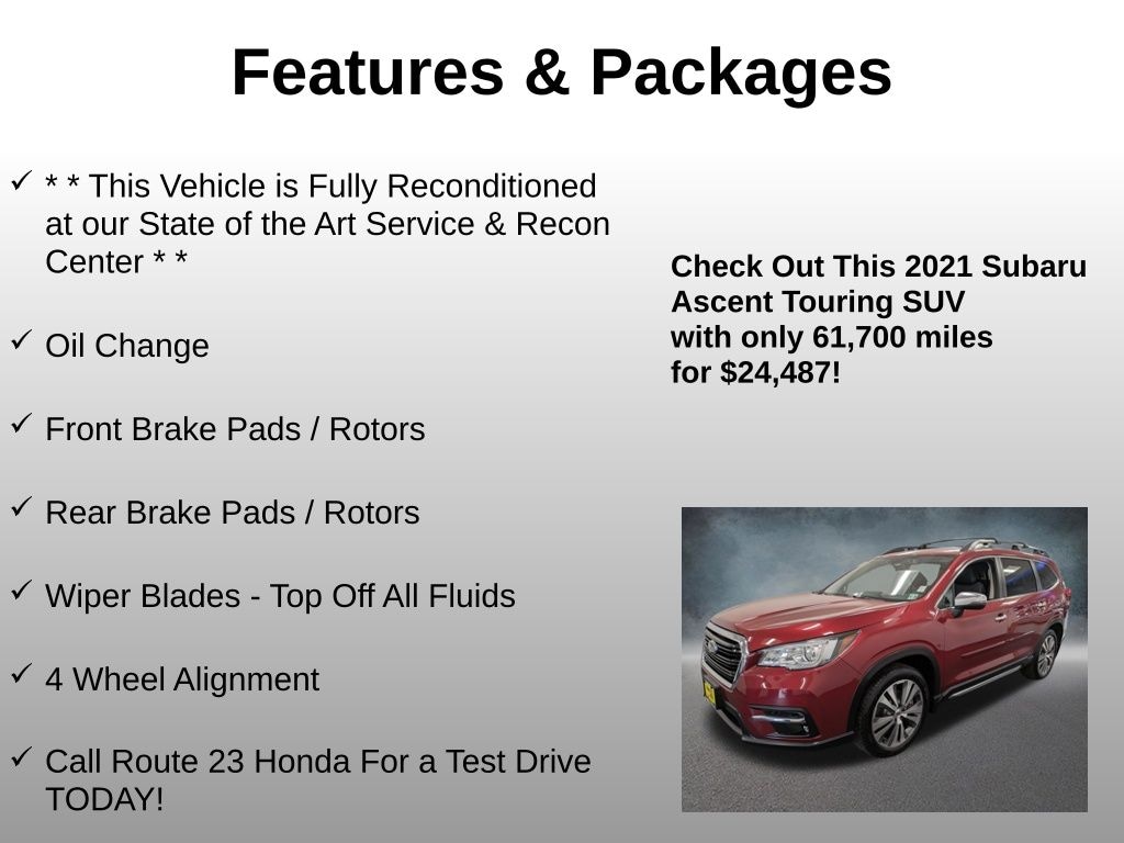 Used 2021 Subaru Ascent Touring 7-Passenger SUV