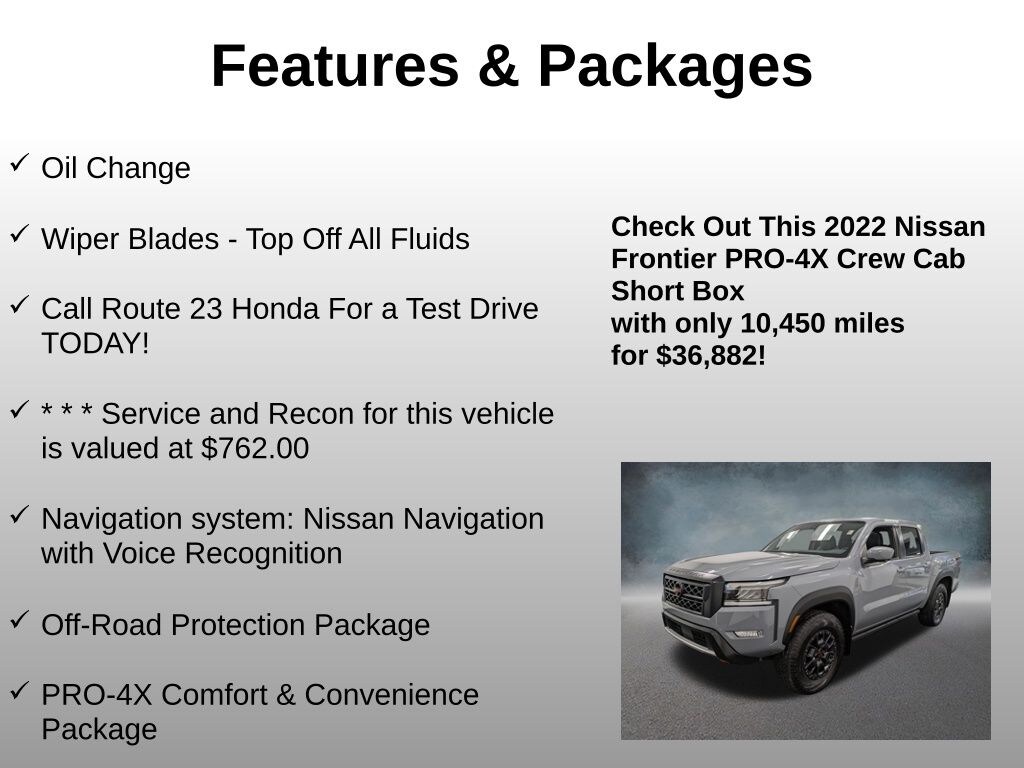 Used 2022 Nissan Frontier PRO-4X Truck Crew Cab