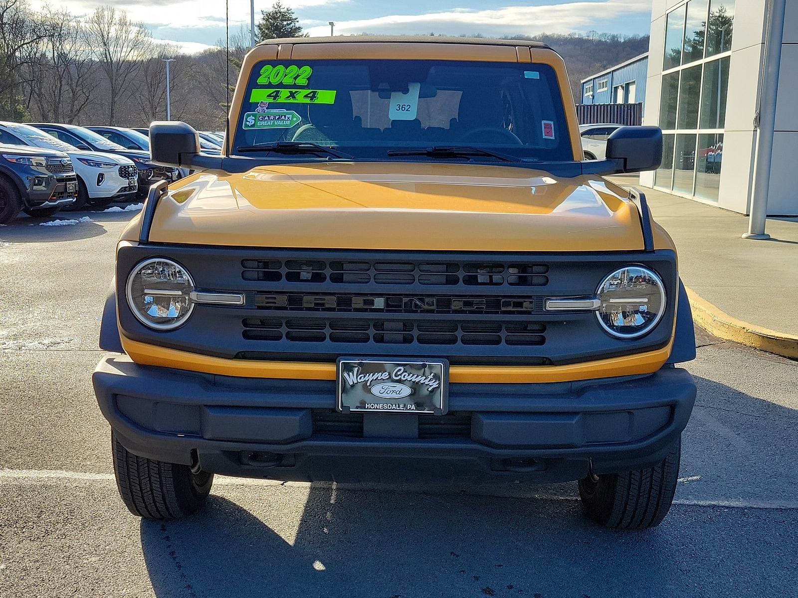 Certified 2022 Ford Bronco 4-Door Base with VIN 1FMEE5BP8NLB19544 for sale in Honesdale, PA