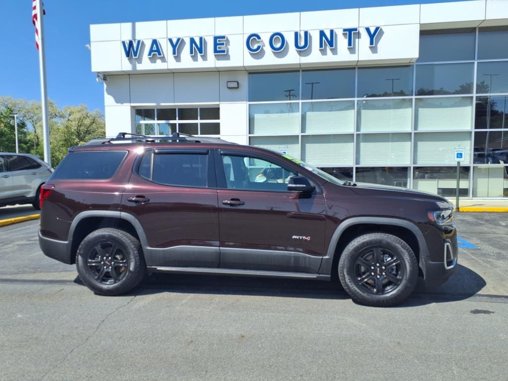 Certified 2021 GMC Acadia AT4 with VIN 1GKKNLLS8MZ110566 for sale in Honesdale, PA