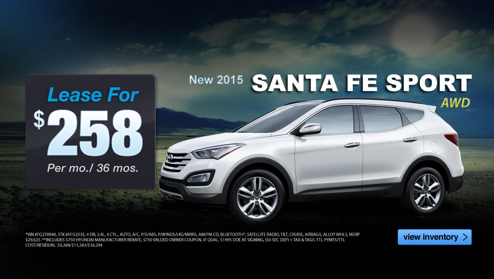 Hyundai Santa Fe Lease Finance Specials For New Jersey