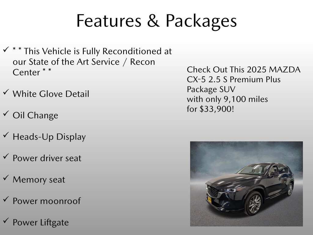 Certified 2025 Mazda CX-5 2.5 S Premium Plus Package SUV