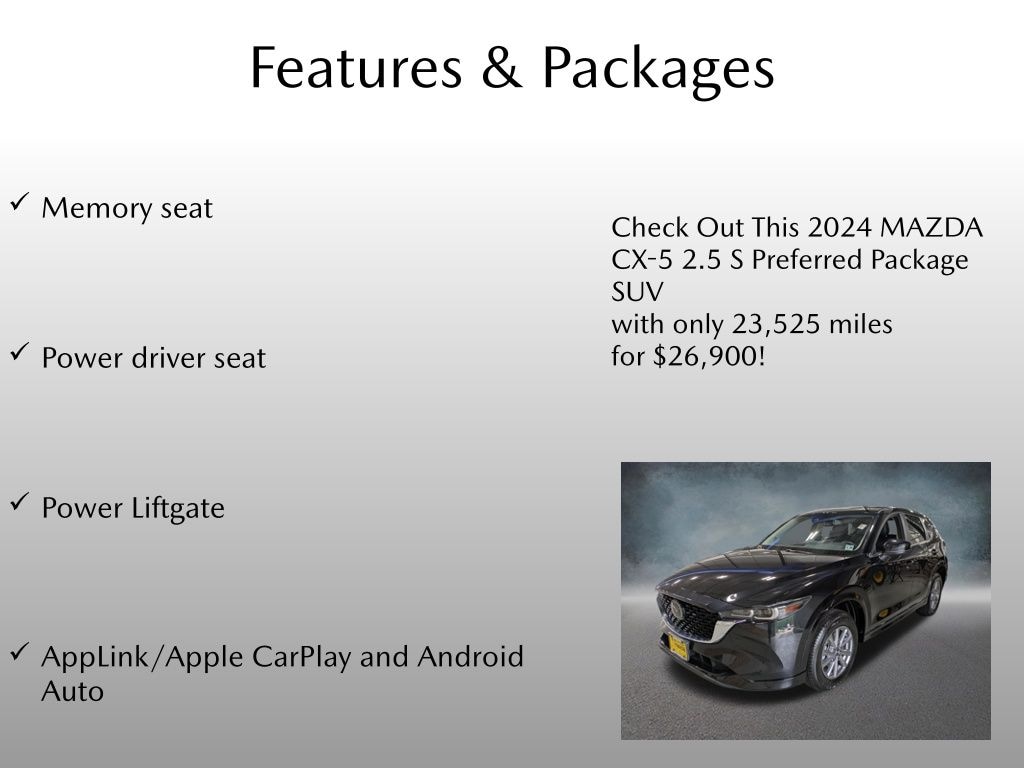 Certified 2024 Mazda CX-5 2.5 S Preferred Package SUV
