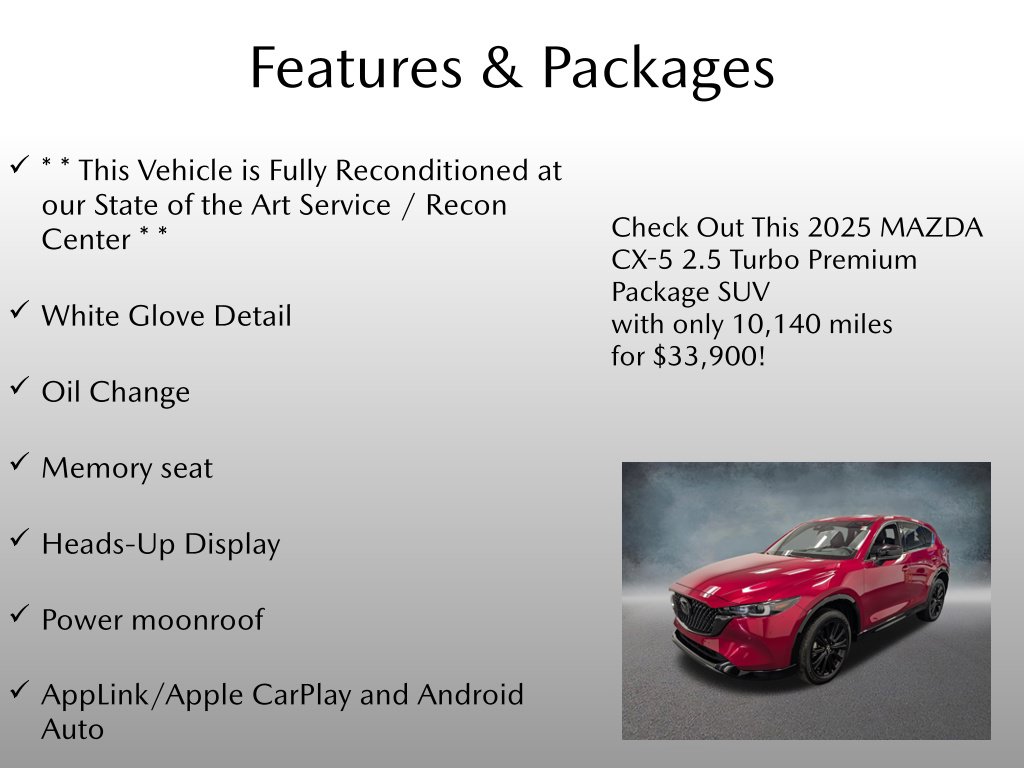 Certified 2025 Mazda CX-5 2.5 Turbo Premium Sport Utility