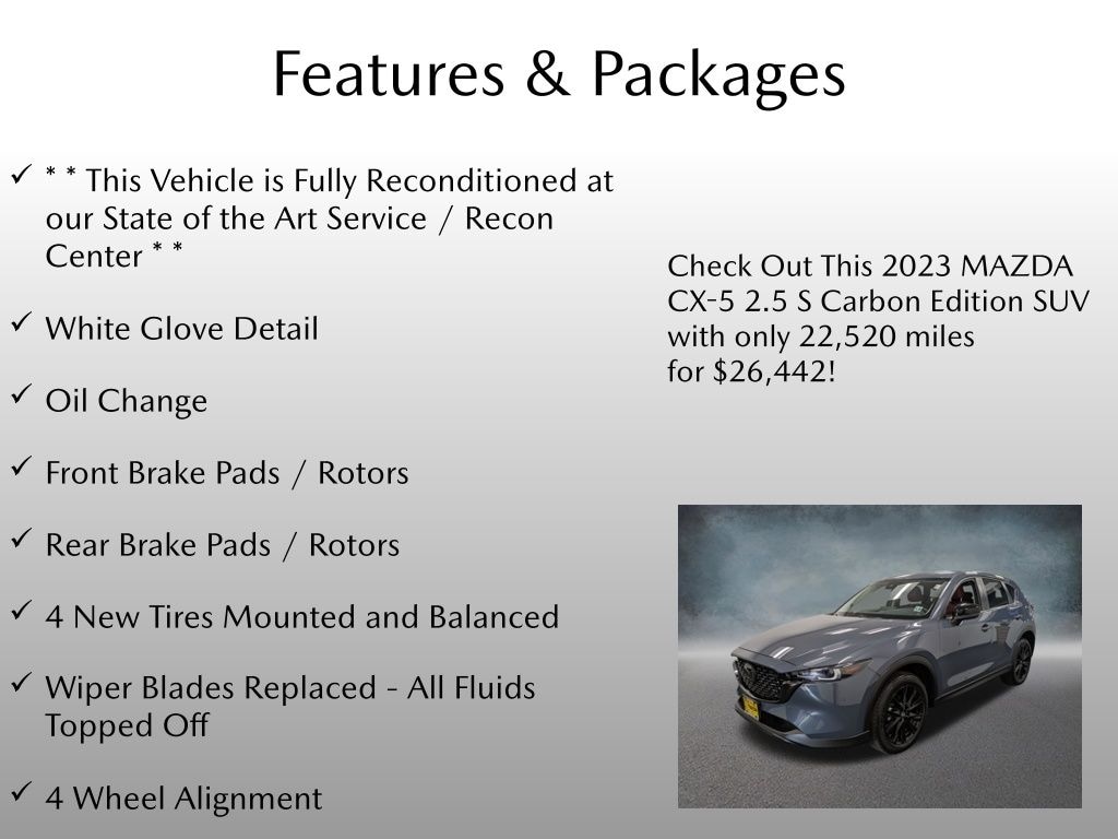 Certified 2023 Mazda CX-5 2.5 S Carbon Edition SUV