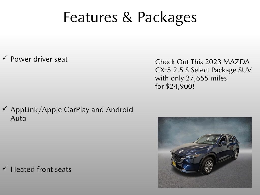 Certified 2023 Mazda CX-5 2.5 S Select Package SUV
