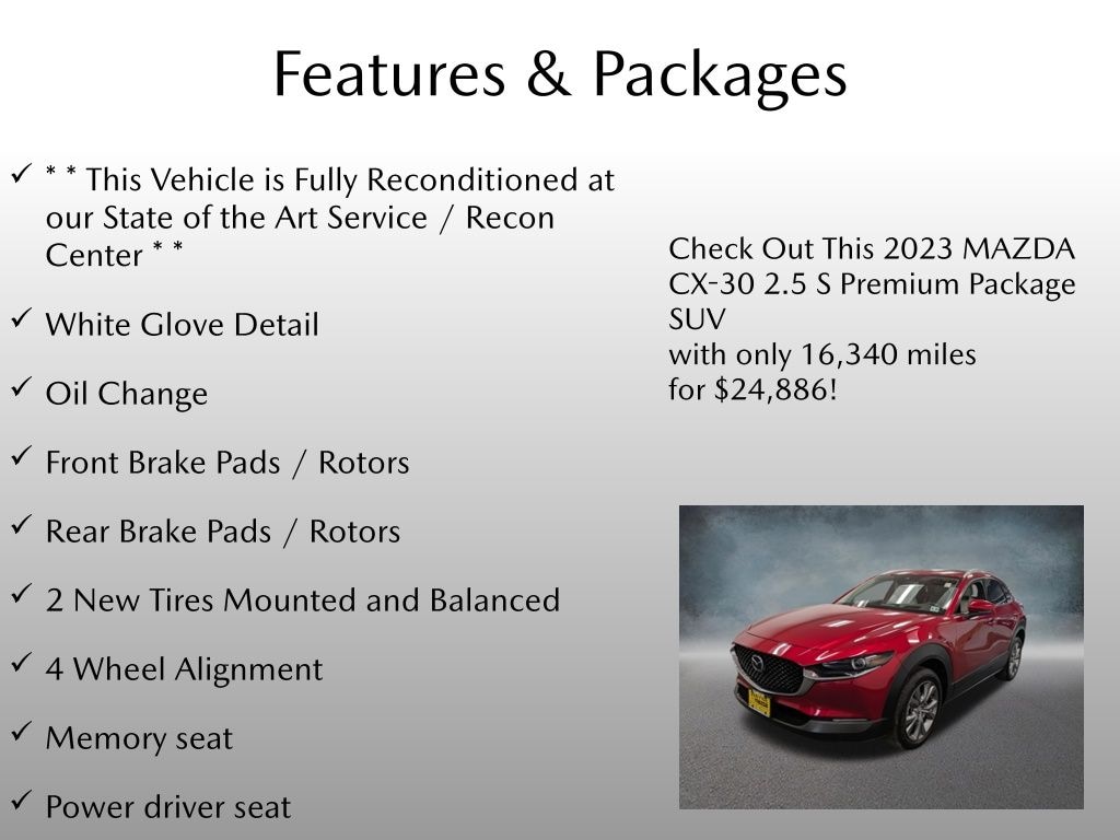 Certified 2023 Mazda CX-30 2.5 S Premium Package SUV