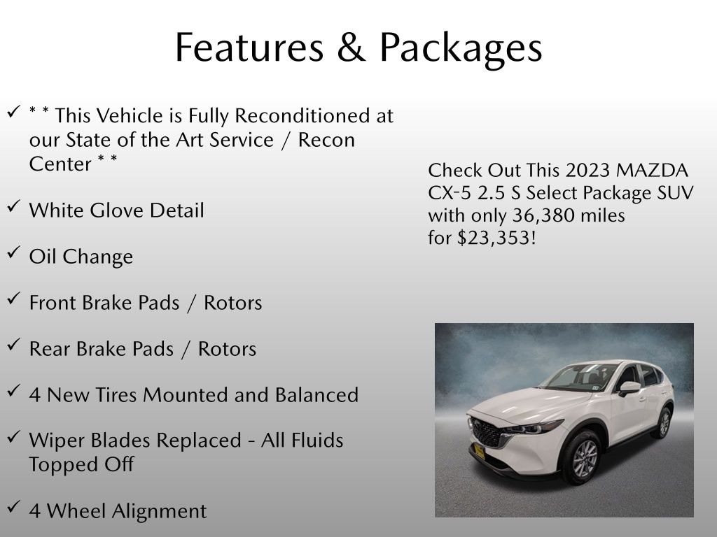 Certified 2023 Mazda CX-5 2.5 S Select Package SUV