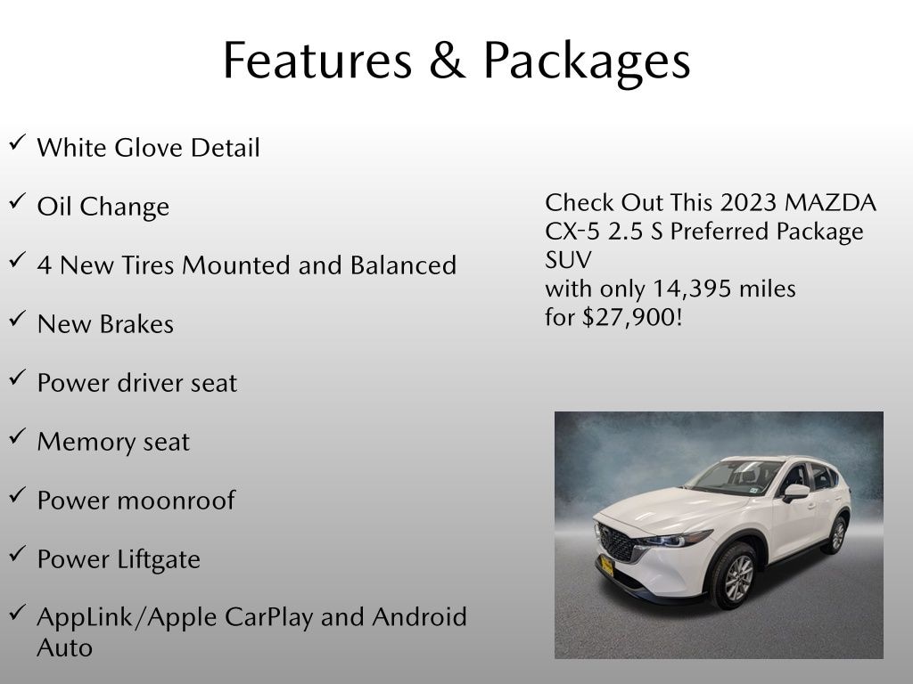 Certified 2023 Mazda CX-5 2.5 S Preferred Package SUV