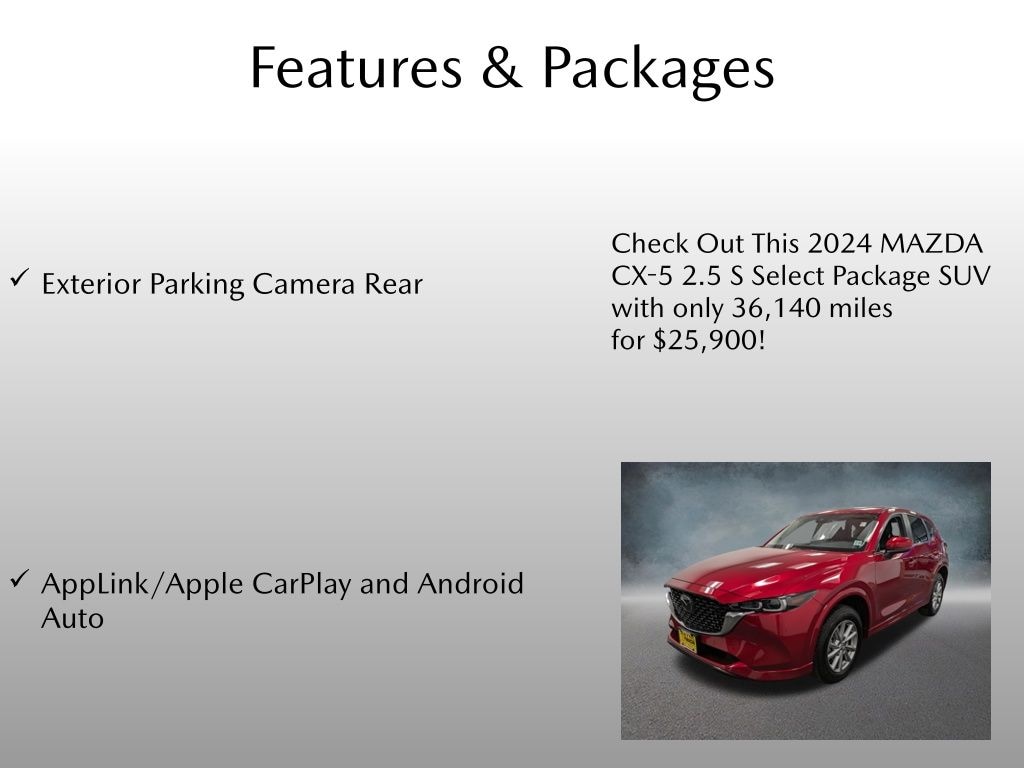 Certified 2024 Mazda CX-5 2.5 S Select Package SUV