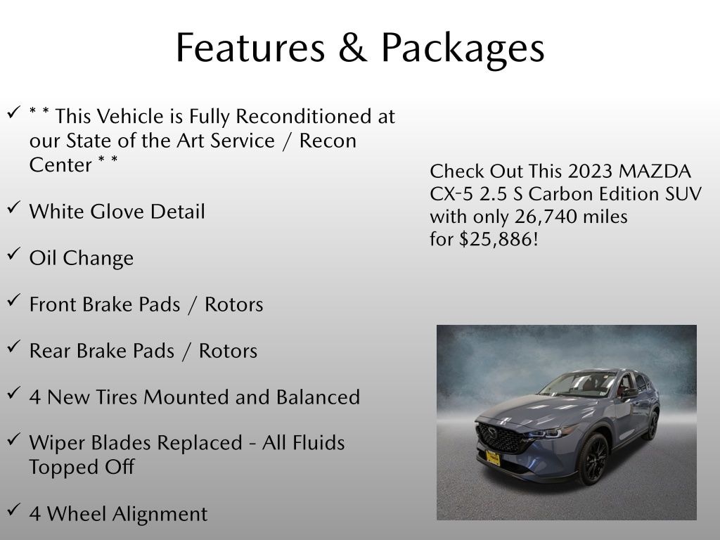 Certified 2023 Mazda CX-5 2.5 S Carbon Edition SUV