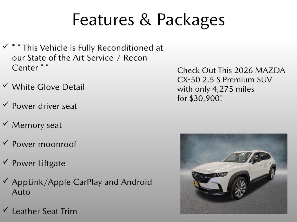 Certified 2026 Mazda CX-50 2.5 S Premium SUV