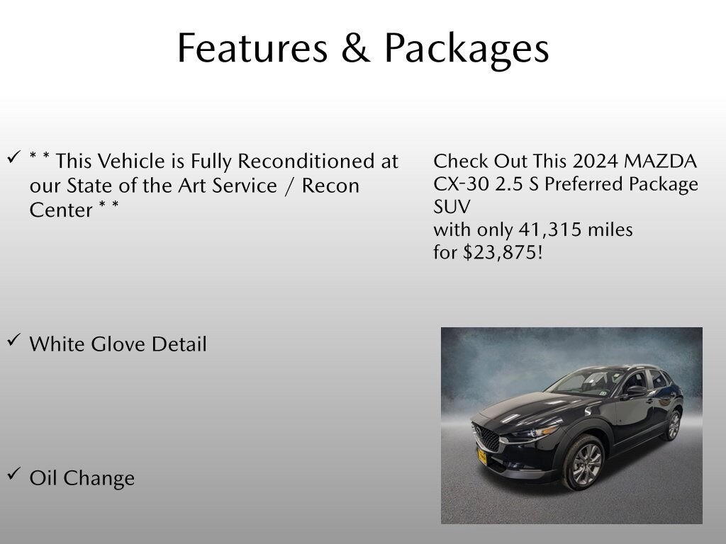 Certified 2024 Mazda CX-30 2.5 S Preferred Package SUV