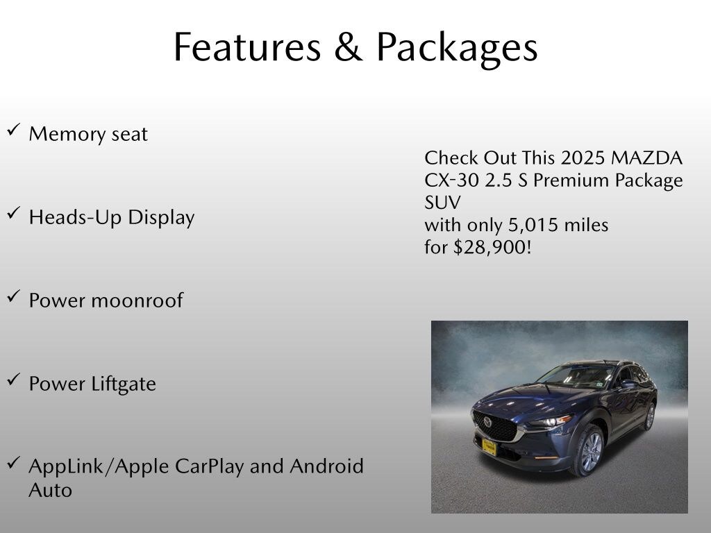Certified 2025 Mazda CX-30 2.5 S Premium Package SUV