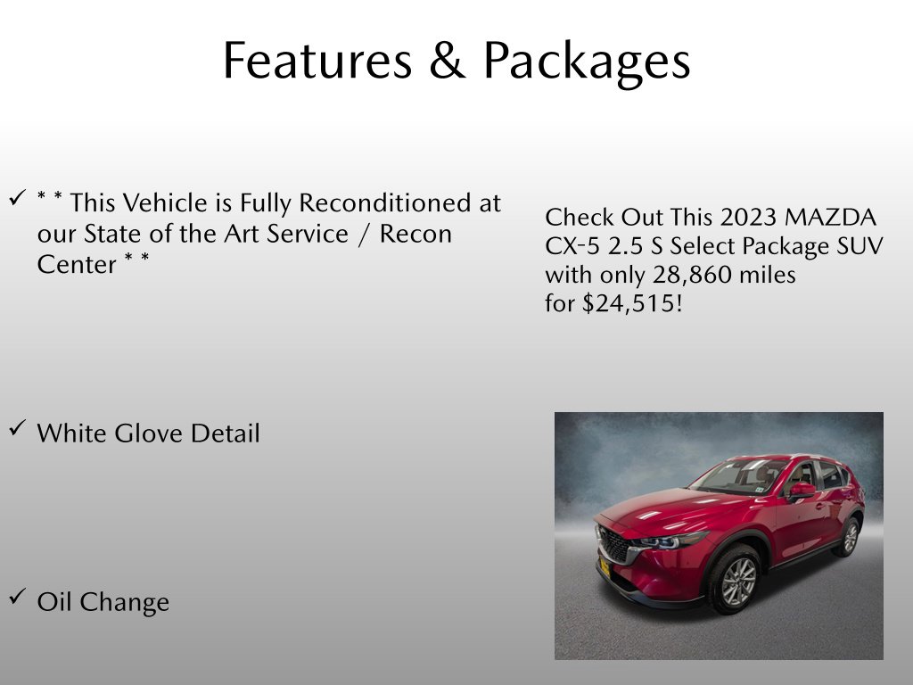 Certified 2023 Mazda CX-5 2.5 S Select Package SUV