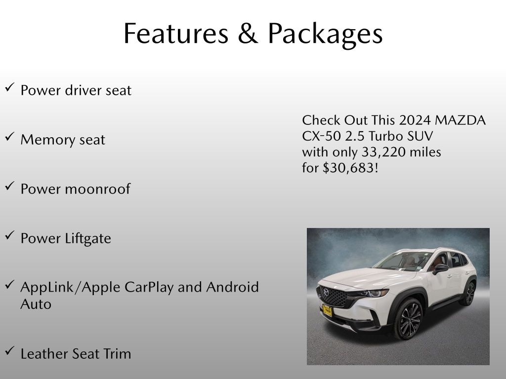 Certified 2024 Mazda CX-50 2.5 Turbo SUV