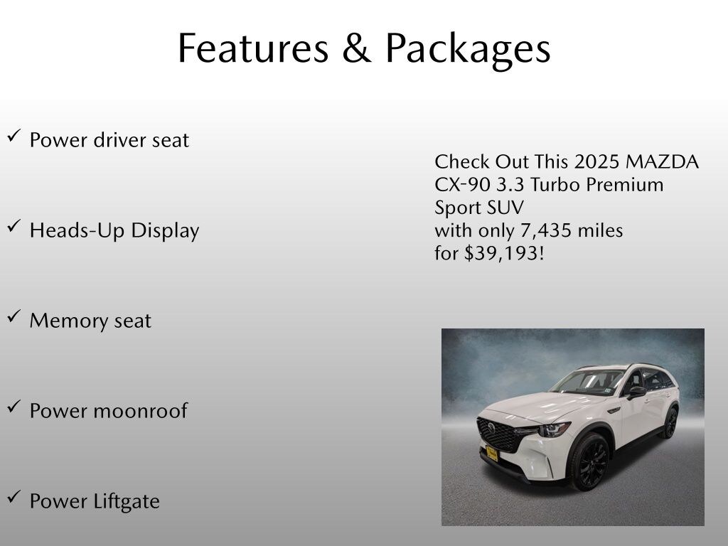 Certified 2025 Mazda CX-90 3.3 Turbo Premium Sport SUV