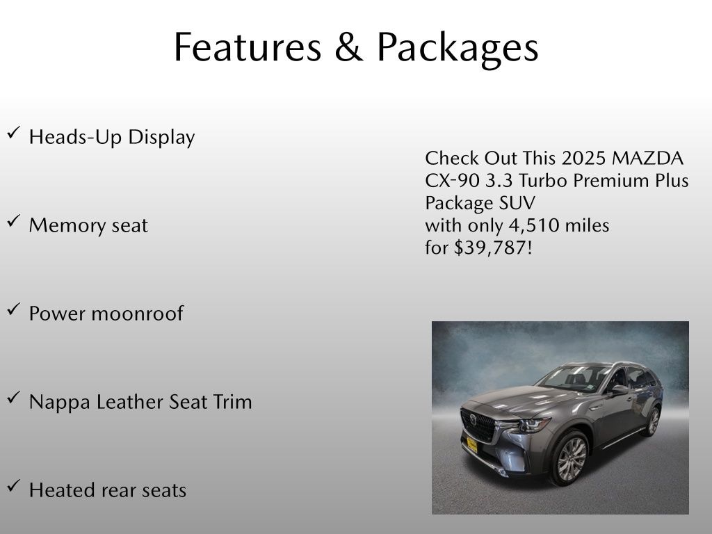 Certified 2025 Mazda CX-90 3.3 Turbo Premium Plus Package SUV
