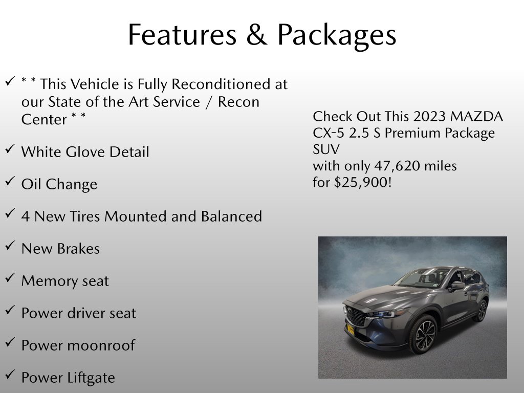 Certified 2023 Mazda CX-5 2.5 S Premium Package SUV