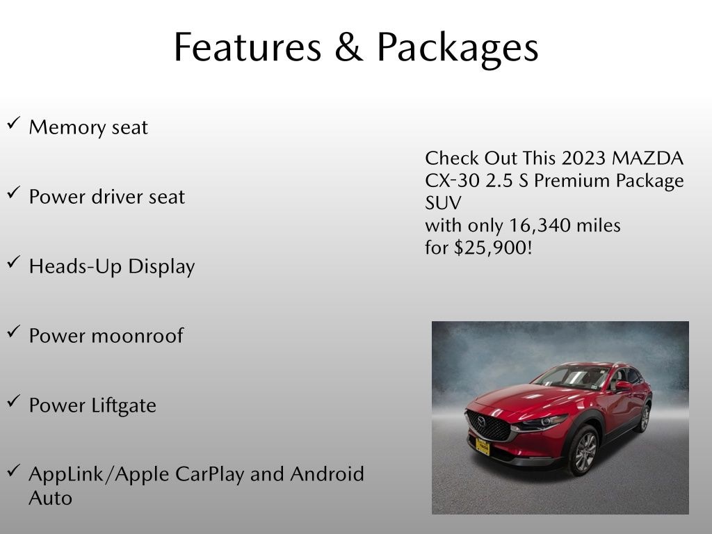 Certified 2023 Mazda CX-30 2.5 S Premium Package SUV