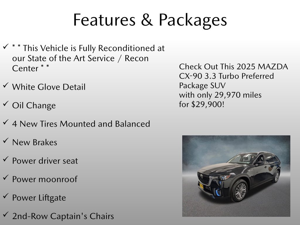 Certified 2025 Mazda CX-90 3.3 Turbo Preferred Package SUV