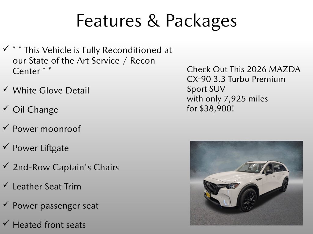Certified 2026 Mazda CX-90 3.3 Turbo Premium Sport SUV