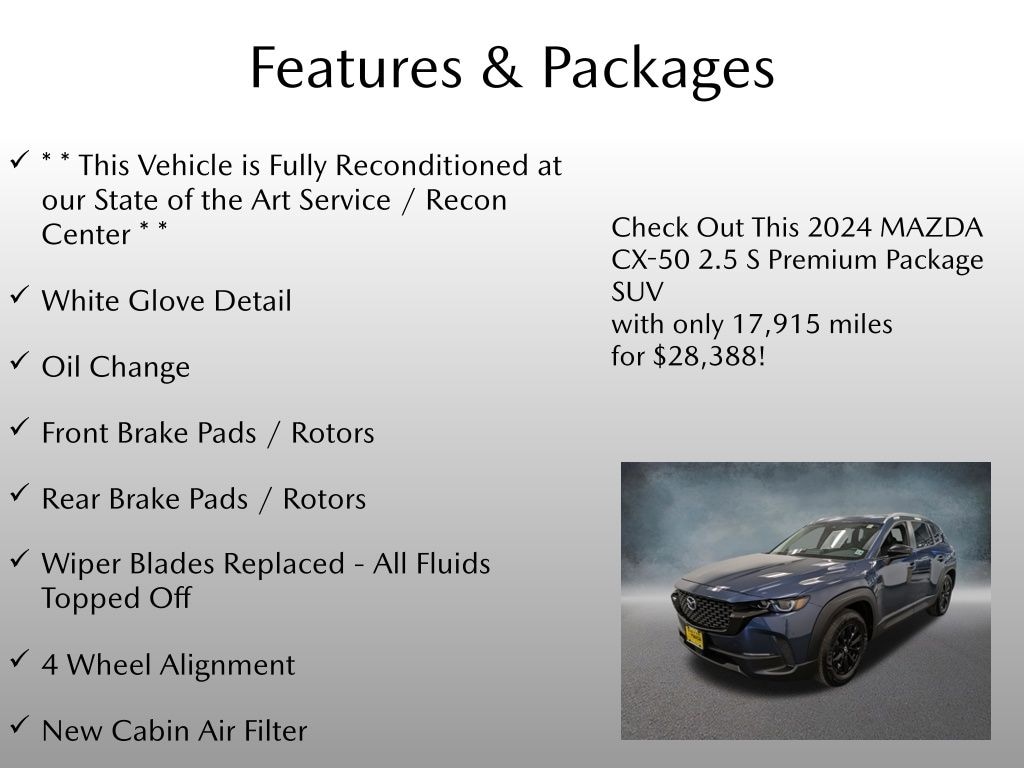 Certified 2024 Mazda CX-50 2.5 S Premium Package SUV