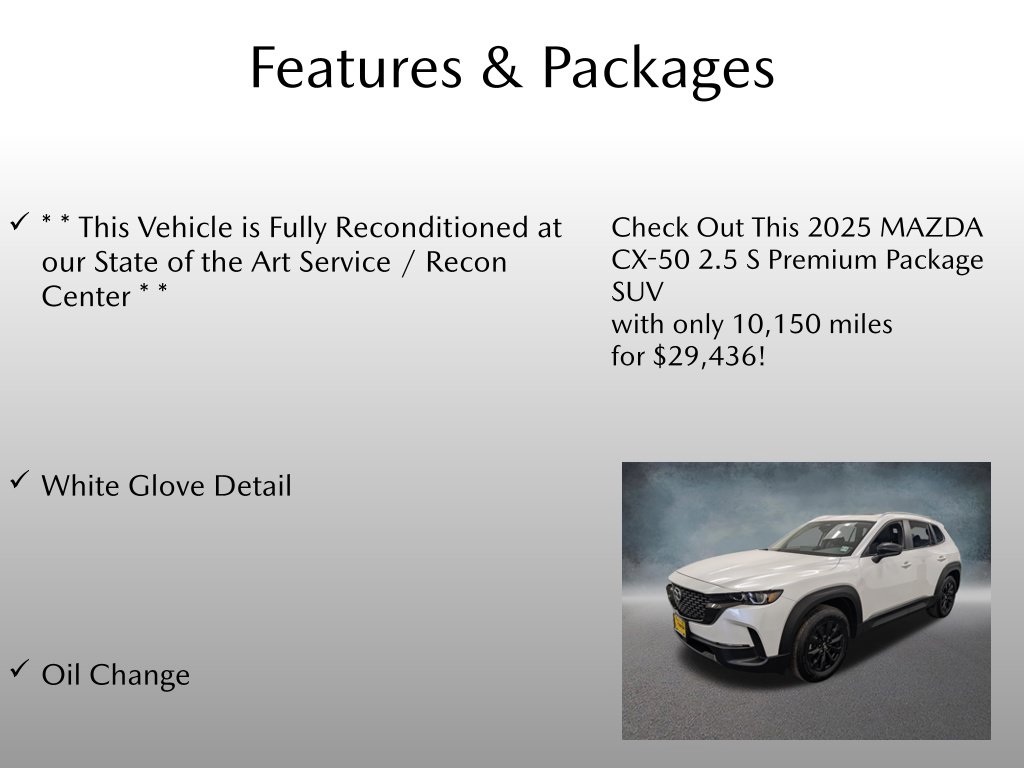 Certified 2025 Mazda CX-50 2.5 S Premium Package SUV