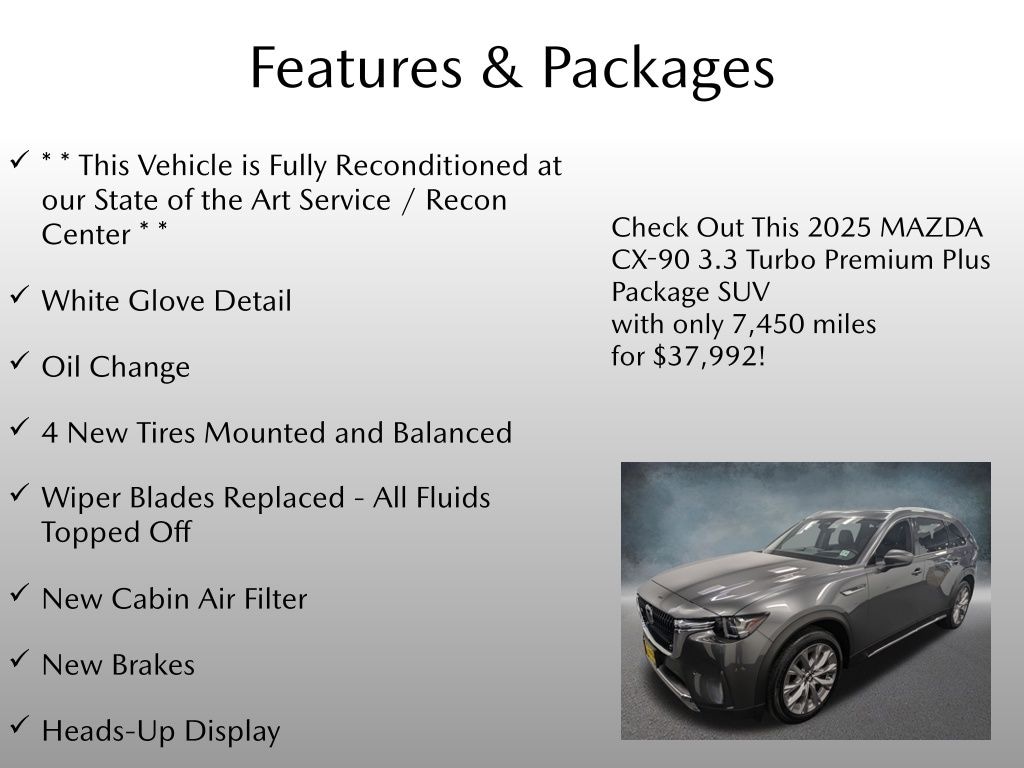Certified 2025 Mazda CX-90 3.3 Turbo Premium Plus Package SUV