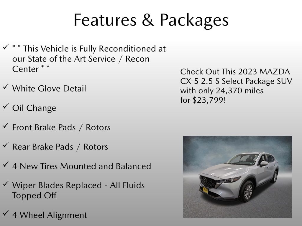Certified 2023 Mazda CX-5 2.5 S Select Package SUV