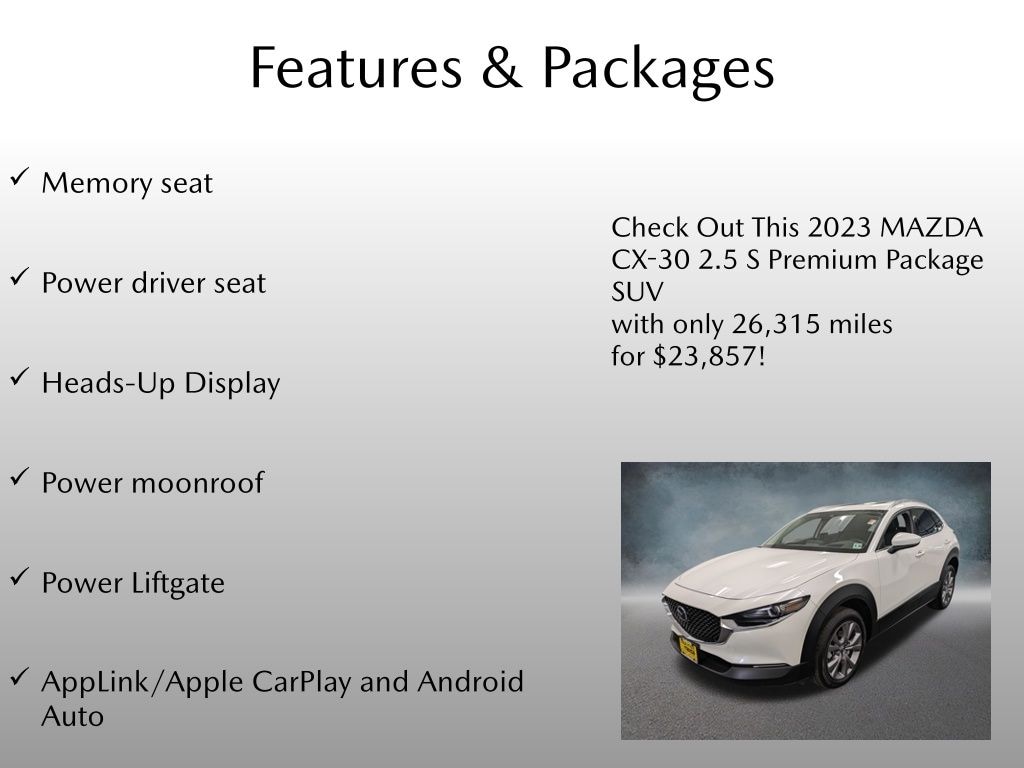 Certified 2023 Mazda CX-30 2.5 S Premium Package SUV