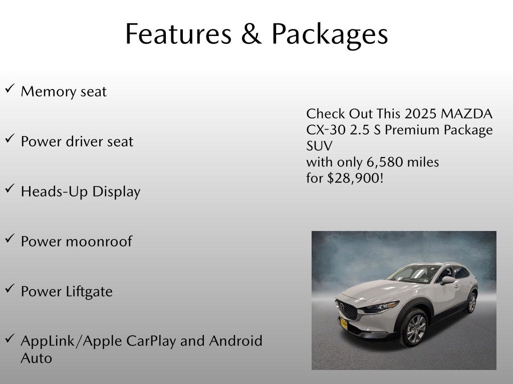 Certified 2025 Mazda CX-30 2.5 S Premium Package SUV