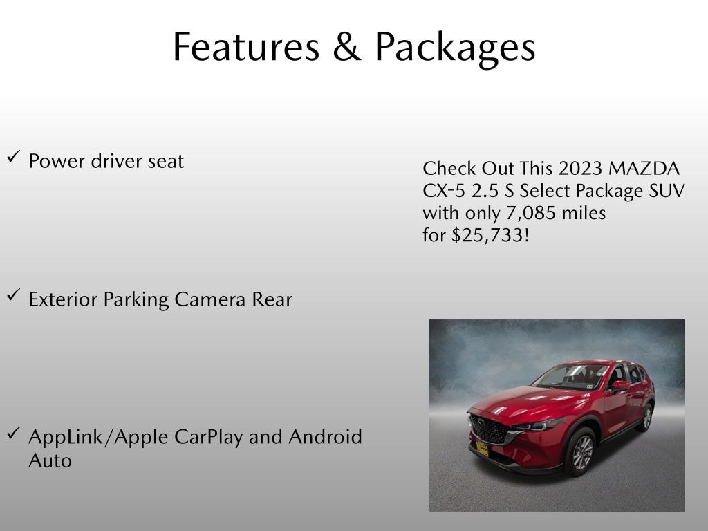 Certified 2023 Mazda CX-5 2.5 S Select Package SUV