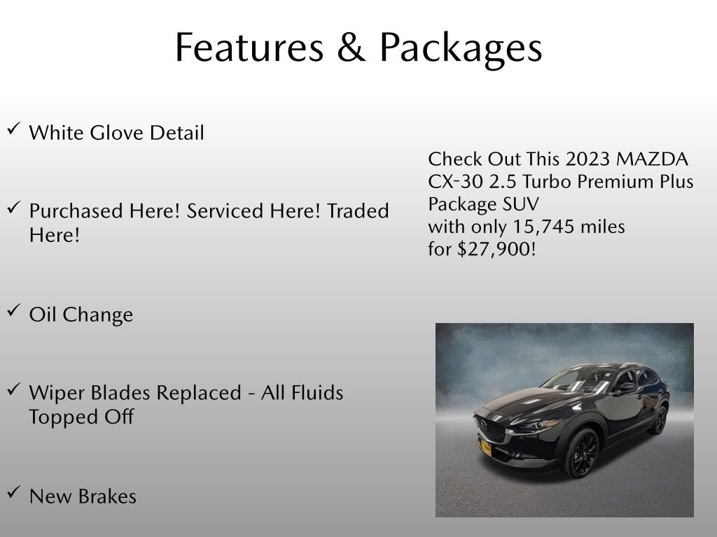 Certified 2023 Mazda CX-30 2.5 Turbo Premium Plus Package SUV
