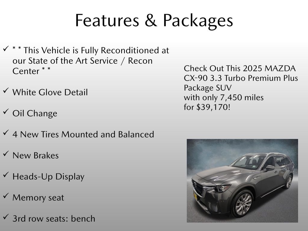 Certified 2025 Mazda CX-90 3.3 Turbo Premium Plus Package SUV