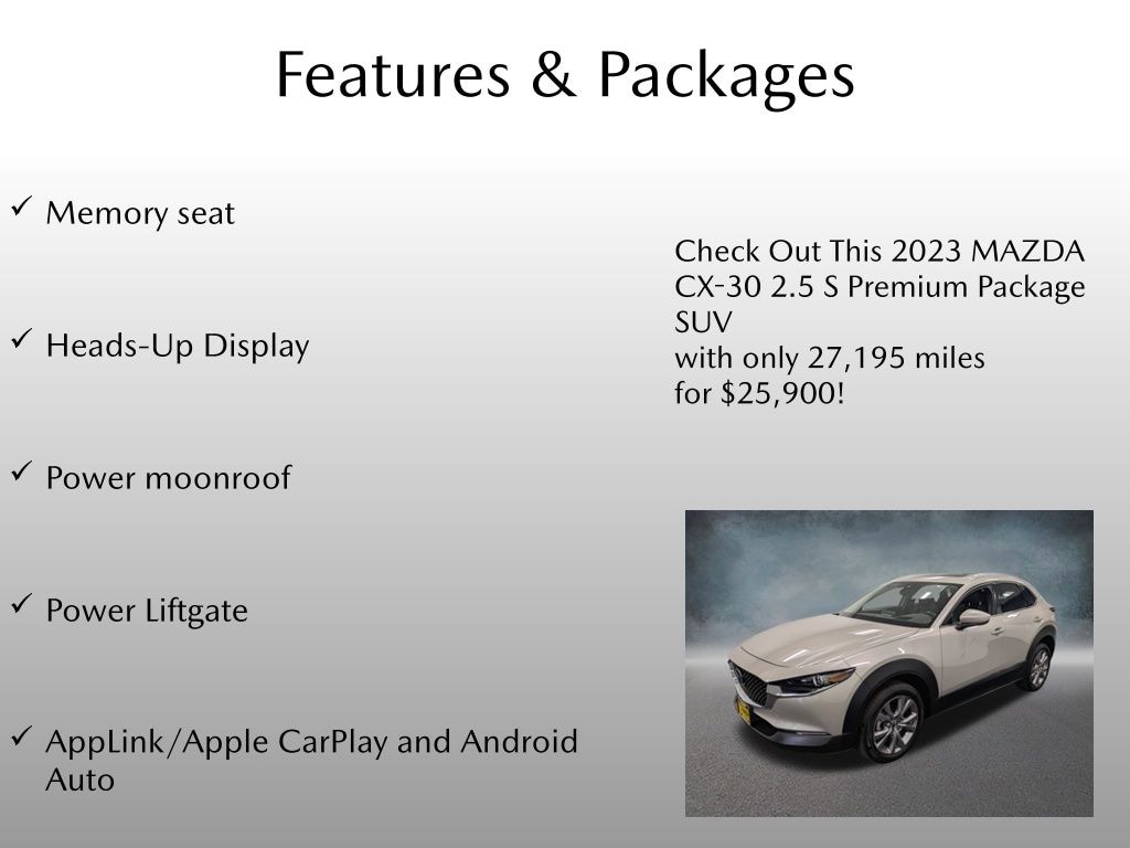 Certified 2023 Mazda CX-30 2.5 S Premium Package SUV