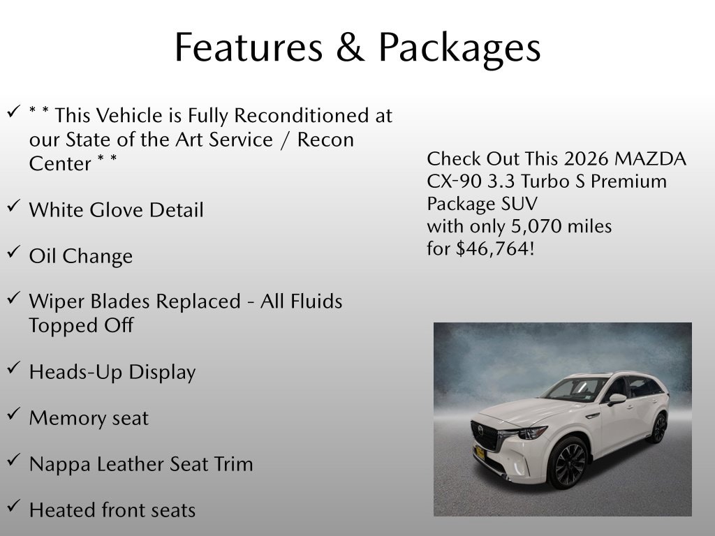 Certified 2026 Mazda CX-90 3.3 Turbo S Premium Plus SUV
