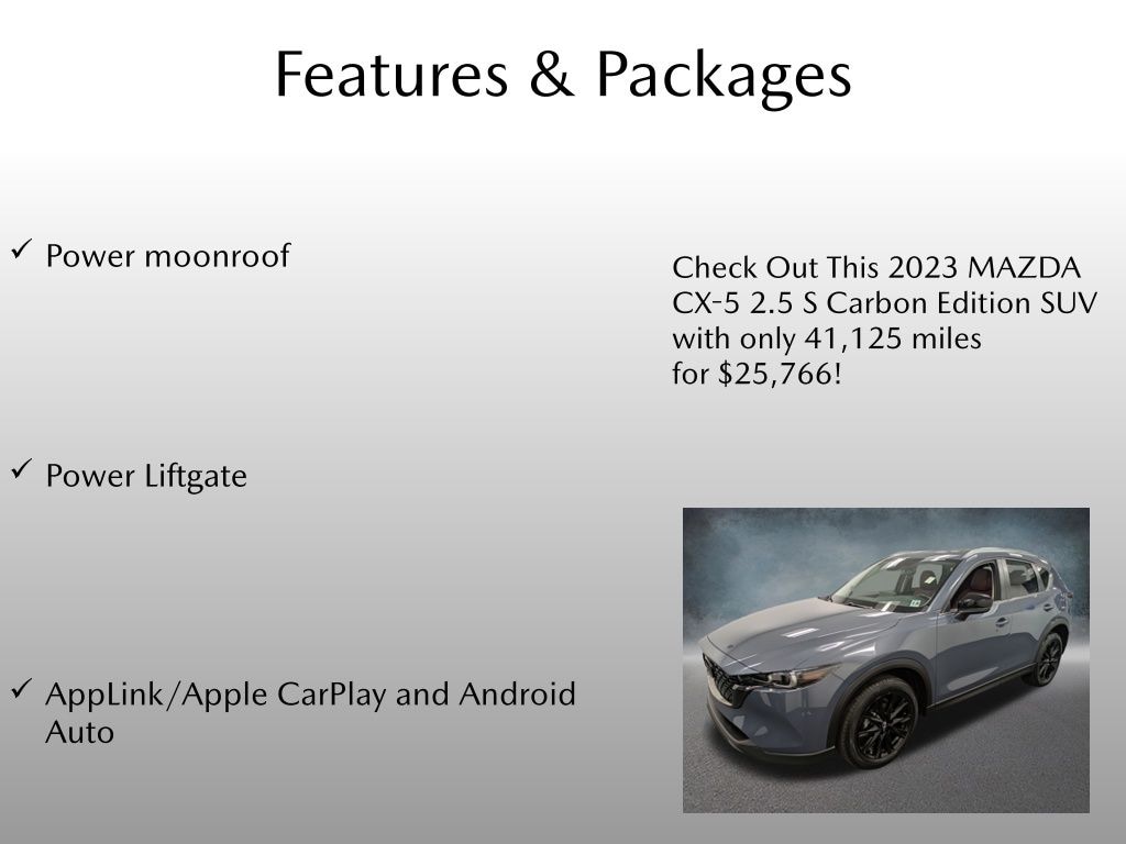 Certified 2023 Mazda CX-5 2.5 S Carbon Edition SUV
