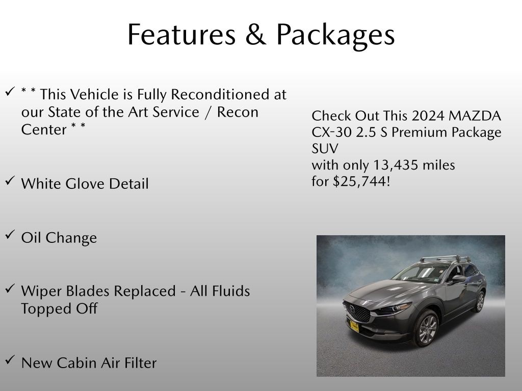 Certified 2024 Mazda CX-30 2.5 S Premium Package SUV