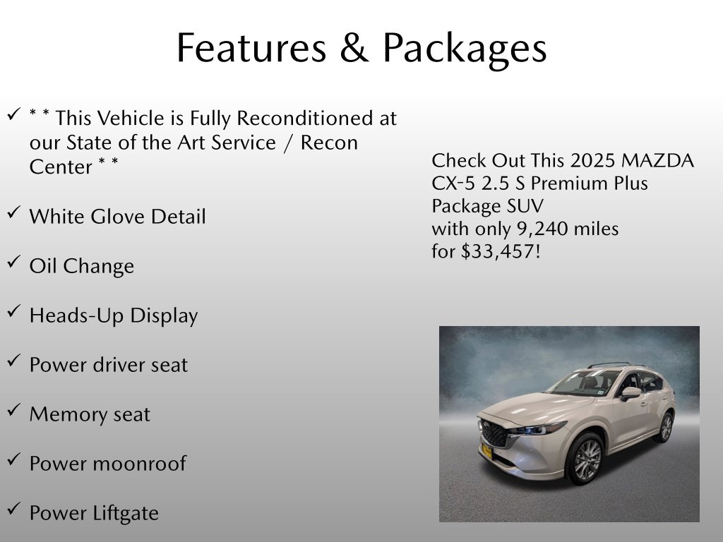 Certified 2025 Mazda CX-5 2.5 S Premium Plus Package SUV