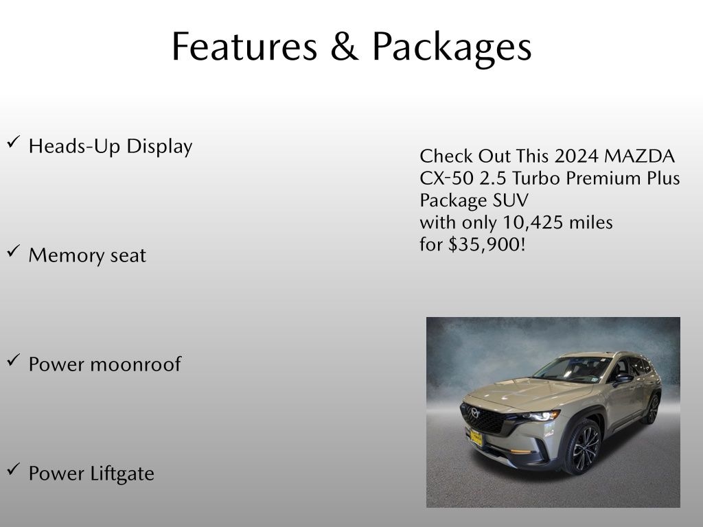 Certified 2024 Mazda CX-50 2.5 Turbo Premium Plus Package SUV