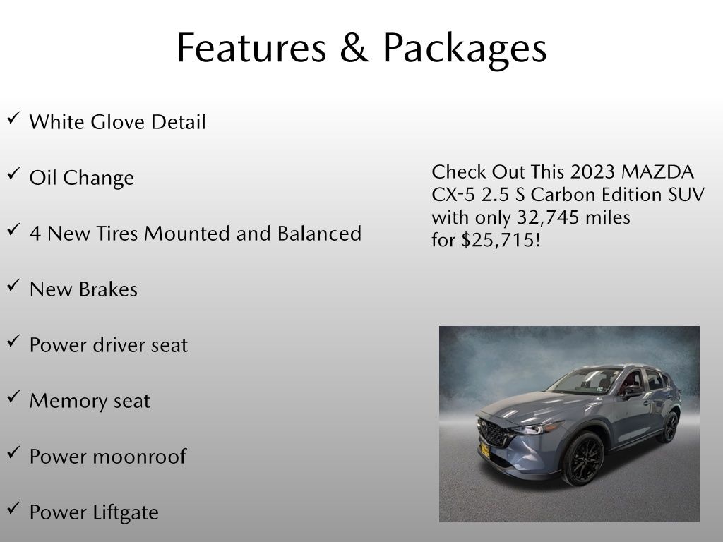 Certified 2023 Mazda CX-5 2.5 S Carbon Edition SUV