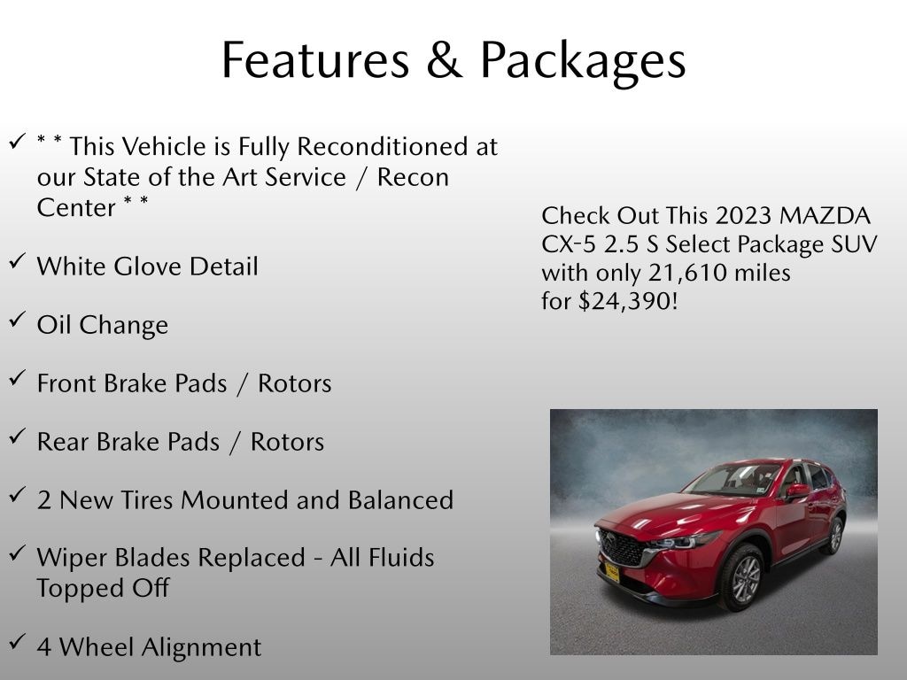 Certified 2023 Mazda CX-5 2.5 S Select Package SUV