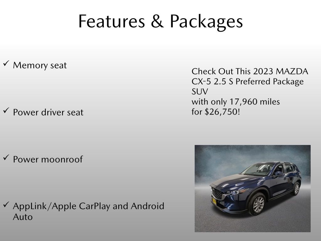 Certified 2023 Mazda CX-5 2.5 S Preferred Package SUV